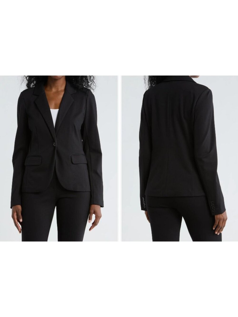 New NORDSTROM RACK Women's Size XS Essential Ponte Blazer Black Business, work